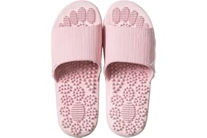 V-shine Acupressure Massage Slippers Therapeutic Reflexology Sandals for Foot Acupoint Massage Shiatsu Arch Pain Relief Non-Slip Massage Shoes for Bath Shower