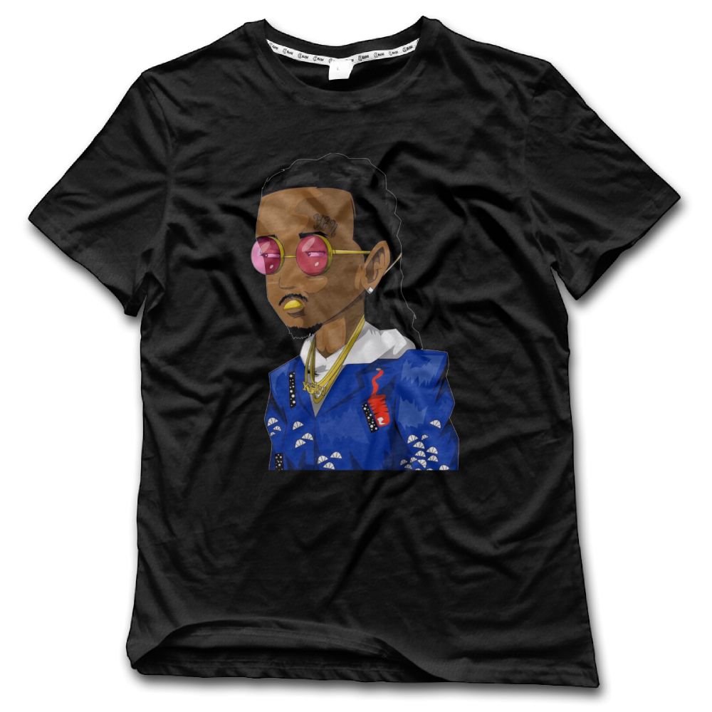 Digital Printing Humor Migos For Ness Xx Black T Shirt