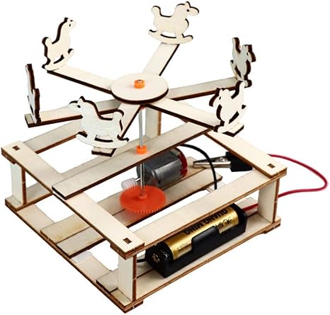 Amazon Co Jp 実験玩具セット Diyメリーゴーランド Diy玩具 キッズ 組立おもちゃ Diy 知育玩具 組み立て玩具 教育玩具 電気 物理 科学 実験玩具 Innersetting ホーム キッチン