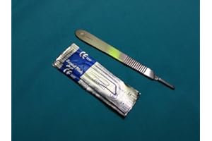 HIGH TECH INSTRUMENTS 1 Stainless Steel Scalpel Knife Handle #3 with 20 STERILE Surgical Blades #10 (HTI BRAND)