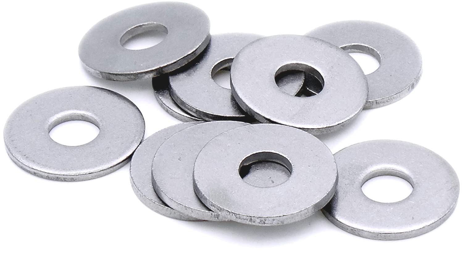 TERF® M10 Flat Washer Steel M10 (10mm X 30mm X 2.5mm) Form G Flat Washer Wide Thickness Penny Washers Mudguard Fender Repair Washer - Pack of 15