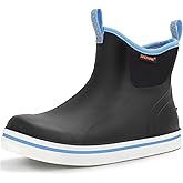 Showave Unisex-Child Ankle Rain Boots Kids Deck Boot Waterproof Lightweight Rubber Mud Booties for Boys Girls