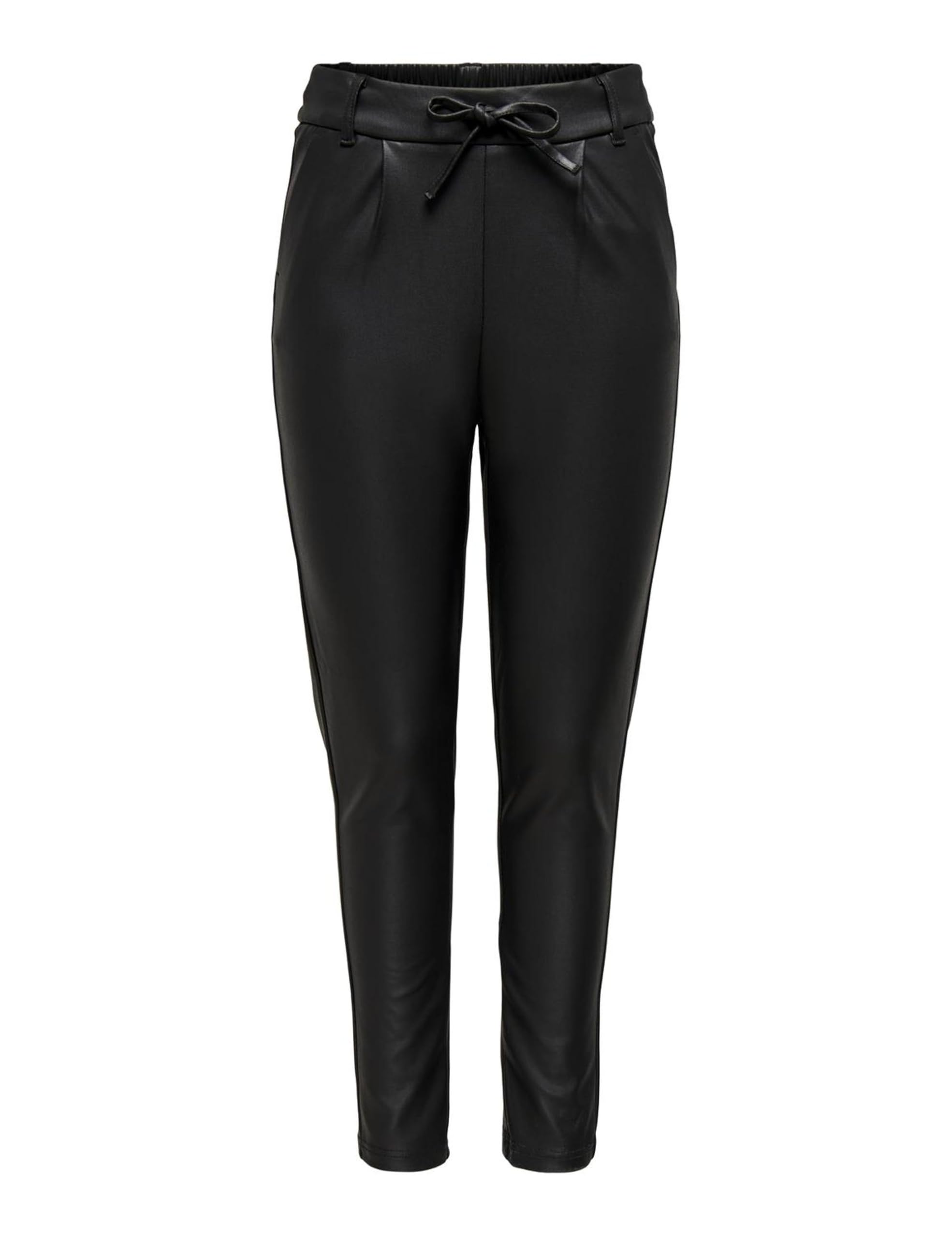 ONLY Women's ONLPOPTRASH Easy Coated Pant PNT NOOS Trouser, Black, M/34