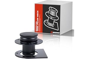 ACHILIOSON 17-2530 Remote Fuel Tank Filler Neck – Straight 2" Custom Neck Filler w/Billet Aluminum Gas Cap & Weld-On Steel Bracket | Fits 2" Hose, Fuel Cell Filler, 2.00" Connection