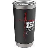 Jeremiah 29:11 Christian Cross Travel Coffee Tumbler 20 oz Stainless Steel Insulated Tumbler