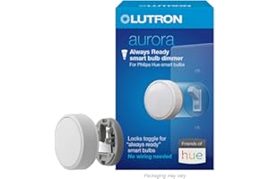 Lutron Aurora Smart Bulb Dimmer Switch | for Philips Hue Smart Bulbs | Z3-1BRL-WH-L0 | White