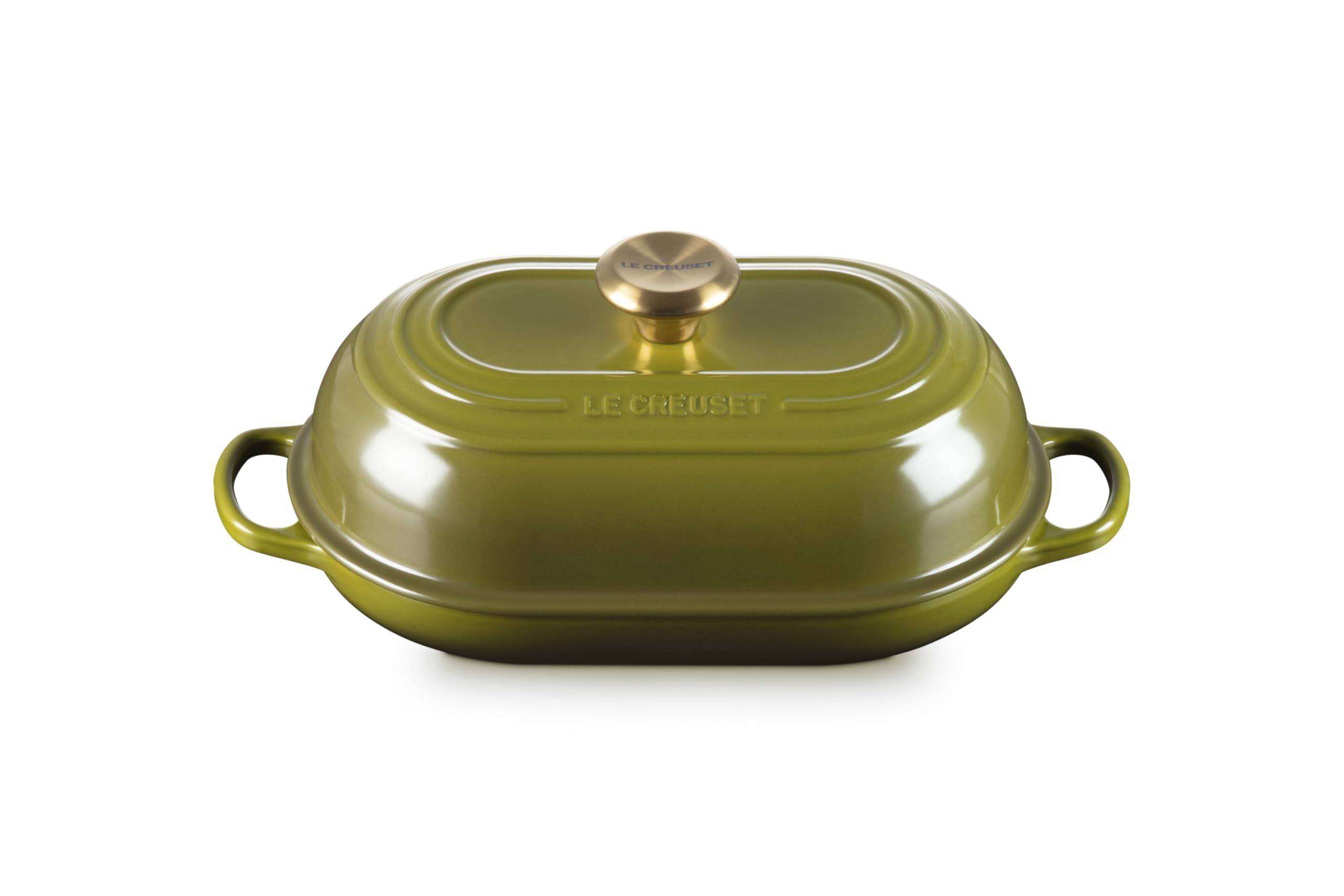 Le Creuset Enameled Cast Iron Signature Oval Bread Oven, 11.5 inch, Olive