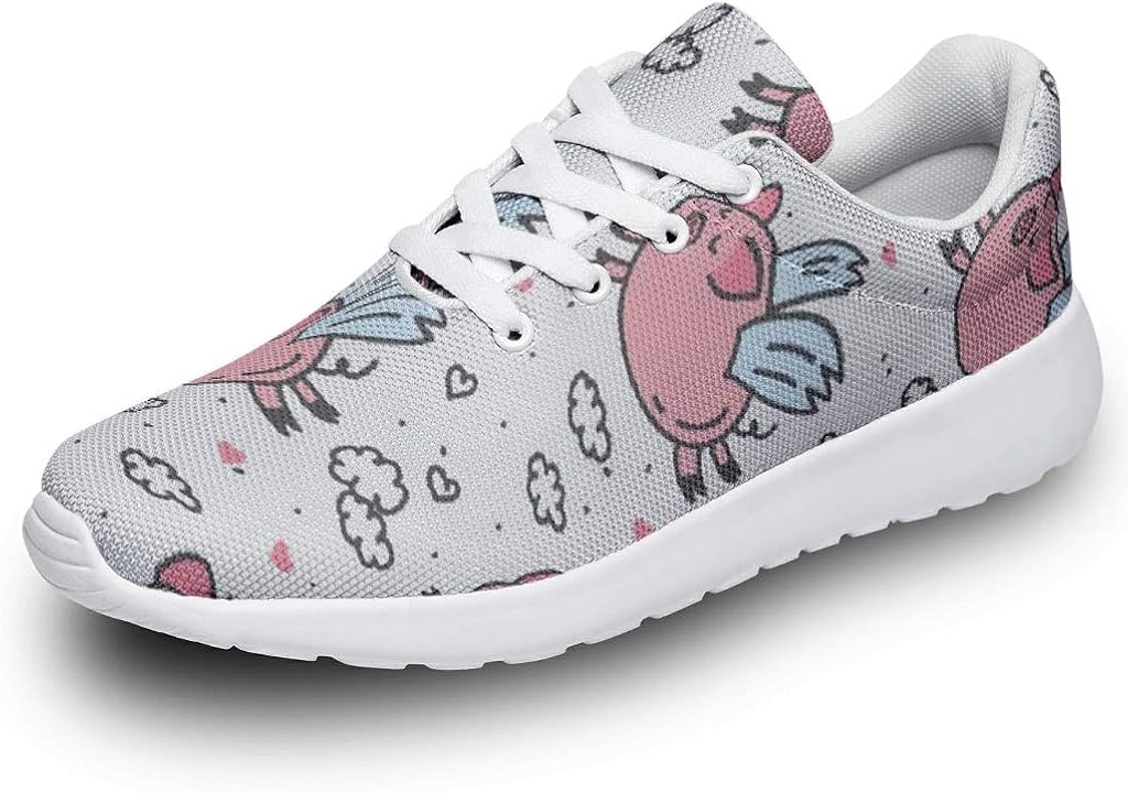 Women�s Men�s Running Shoes Trainers Flying Pig Pink
