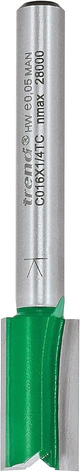 Trend Trend CraftPro Straight Two Flute Router Cutter Bit 1/4 Shank 10mm view 2