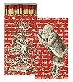 HomArt Large Decorative Matches in Christmas Carols Box, Set of 3