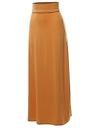 Basic Foldable High Waist Floor Length Maxi Skirts