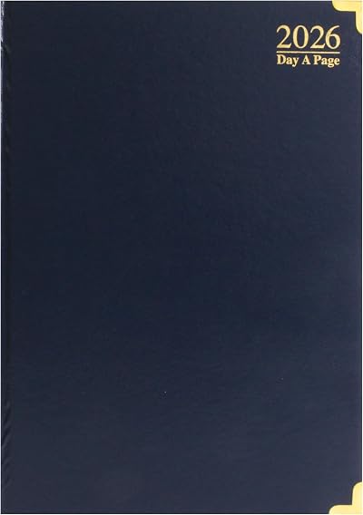 ZYBUX A4-2026 Diary Day a Page with Half Page Navy Blue