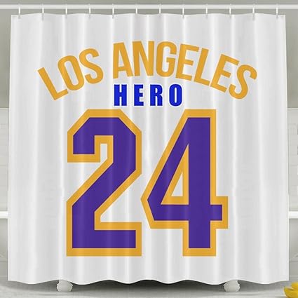 Amazon Com Bestsc White Shower Curtains Los Angeles Hero Lucky