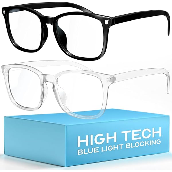Lentes De Bloqueo De Luz Azul, Lentes De Bloqueo Azul Para Computadora Para Hombres Y Mujeres, Antirreflejos, 400 UV Y Fatiga Ocular, Anteojos Cuadrados Falsos, Negro + Leopardo + Transparente