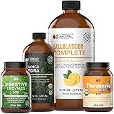 Gallbladder Stone Breaker Cleanse Bundle - Organic Liquid Gallbladder Support Kit with Apple Cider Vinegar Chanca Piedra Turmeric Lemon Hibiscus, Bile Flow Detox Aid Made USA Fast Absorbing Formula