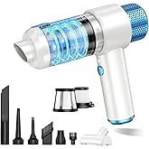 JONYJ Handheld Car Vacuum Cleaner, 16000PA Hand Held Vacuum Portable Cordless, 2 in 1 Air Duster and Vacuum Cleaner with LED Light, Multi-Nozzles, 120W High Power Mini Vacuum for Home, Pet, Office