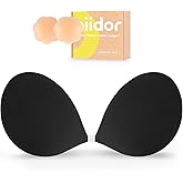 Niidor Adhesive Bra Strapless Ultra Sticky Invisible Push up Silicone Bra Multiple Colors Sizes Reusable for Backless Dress