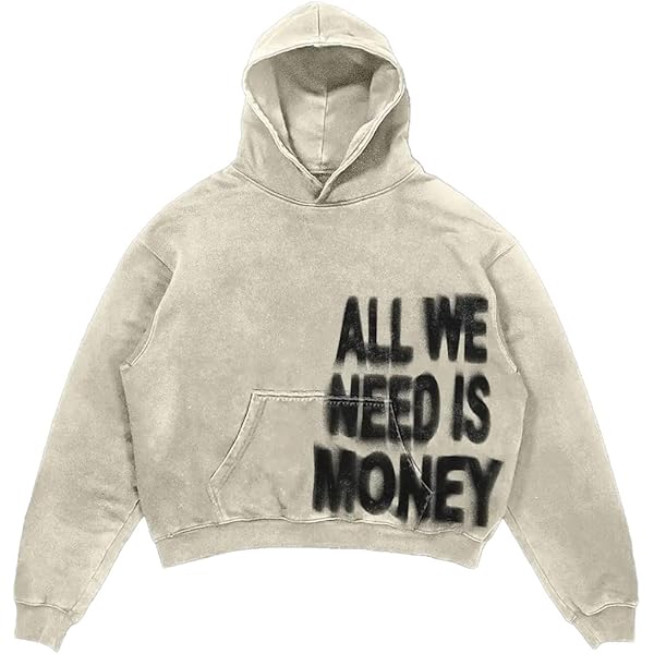 LXYZXZ Unisex Adult Beige Small Sweatshirt Hip Hop Letter