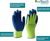 A406 Hi Viz Thermal Work Gloves Winter Latex Rubber Builders Gardening Size 9 view 4