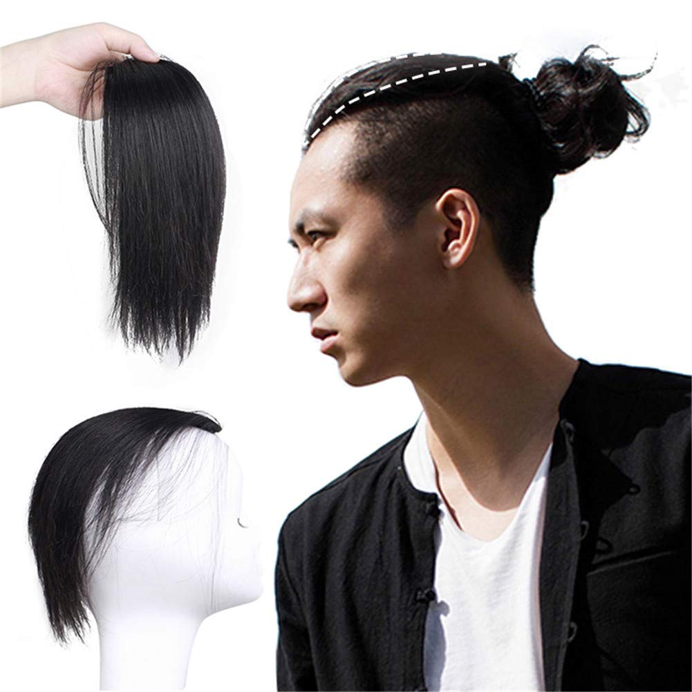 Amazon Com Straight Hidden Human Hair Clip In Crown Topper Hair