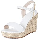 mikarka Women's Espadrille Wedge Sandals: Ankle Strap Platform Open Toe Wedges - Stylish High Heel Dressy Summer Wedges for Women, Inspired by Espadrilles