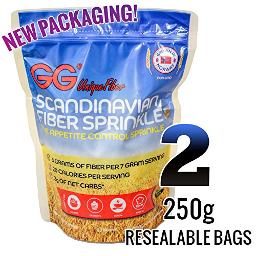 GG Bran Unique Fiber Sprinkles (2) 250g Resealable Bags