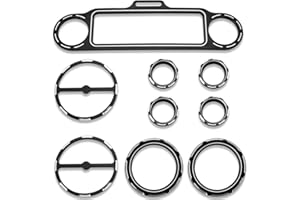 NATGIC 9PCS Stereo Accent Speedometer Speaker Trim Ring Set for Harley Davidson Touring Electra Street Glide Ultra Classic Mo