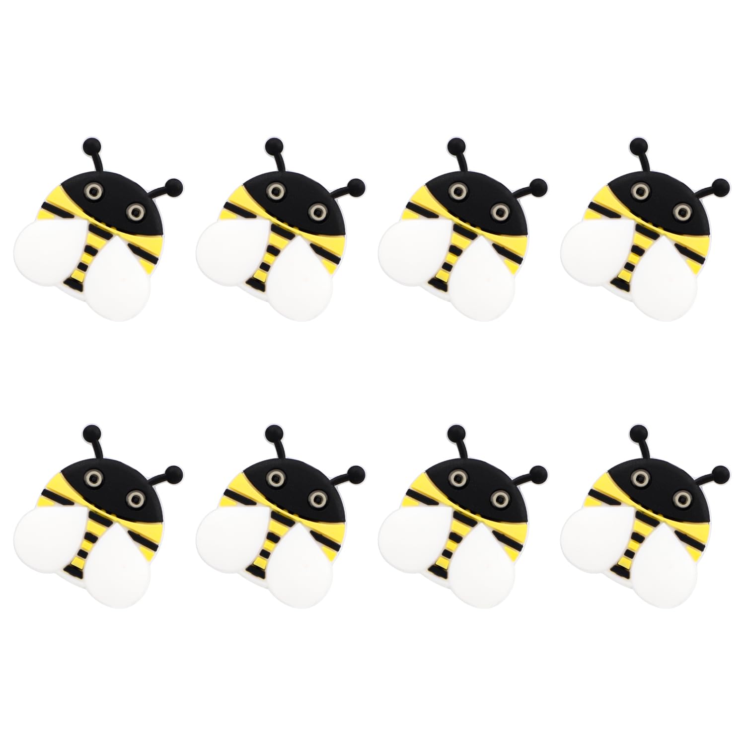 8pcs Knitting Needle Stoppers, Little Bee Cute Knitting Needle Point Protectors Silicone Knitting Needle Tips Stoppers Knitting Needle Hugger for Knitting Accessories
