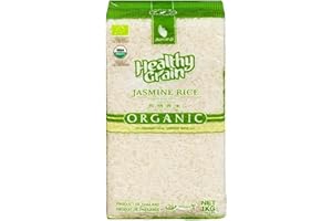 Organic Thai Jasmine Rice – Aromatic Long Grain White Rice, Naturally Grown, Gluten-Free, Non-GMO, Product of Thailand – 1 kg