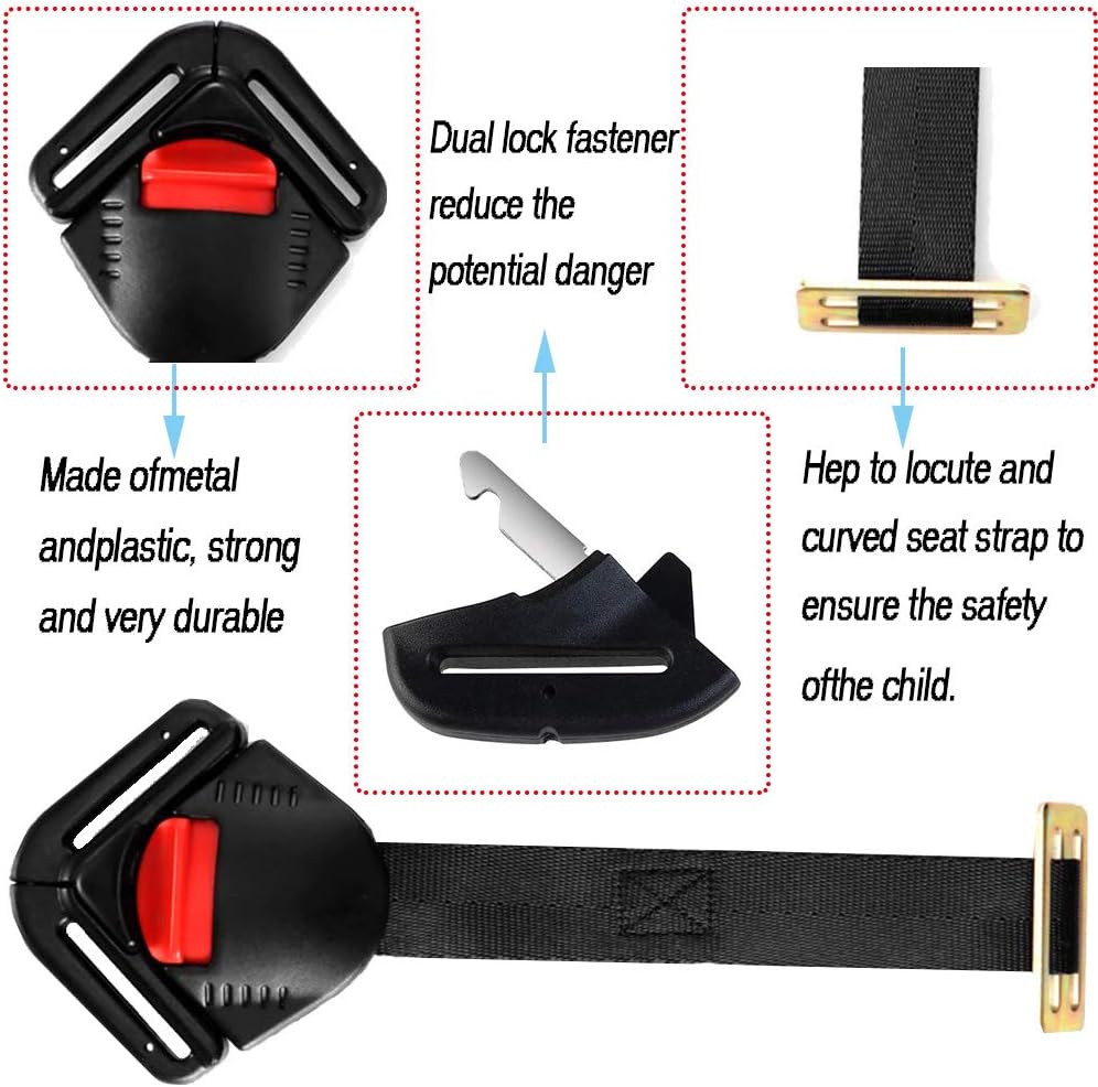 ZYCC Car Seats Crotch Buckle, Clip Fixed Lock Buckle Seat Belt Strap Harness Chest Seat Belt 5 Point Adjustable Strap for Children,Toddlers Stroller Chair Pram Buggy Kid Pushchair Car Seat Safety - Image 3