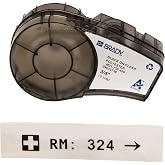 Brady Authentic (M21-750-430) Harsh Environment Polyester Label for Lab, Asset Tracking and Datacom Labeling, Black on Clear- For M210, M210-LAB, M211, BMP21-PLUS and BMP21-LAB Printers, .75" W 21' L
