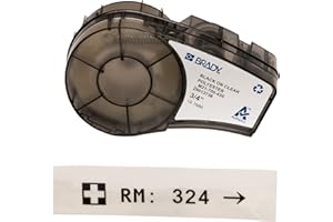 Brady M21-750-430 21' Length, 0.75" Width, B-430 Clear Polyester, Black on Clear Color, BMP 21 Mobile Printer ID Pal and LABP