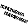 2 Pack 5.0L Coyote Emblems Decal 3D Badge V8 Engine Trunk Sticker Replacement for Mustang & F150 (Chrome/Black)