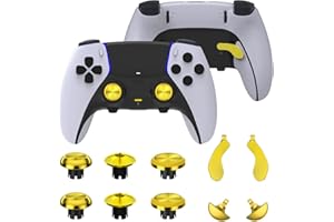Metal Thumbsticks for PS5 Edge Controller, Metal Back Paddles Triggers Buttons Joysticks for PS5 Dualsense Controller, Replac
