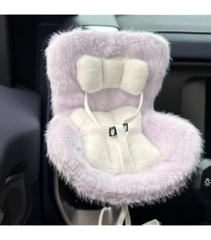 WEKAMOS Siège Décoratif Poupée Chaise Peluche Voiture - Accessoire Mignon Intérieur Auto