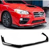 WheelX 3Pcs Front Bumper Lip Compatible with Subaru WRX STi 2015-2021 CS-Style, Fits for 2015 2016 2017 2018 2019 2020 2021, Air Dam Lower Chin Spoiler Splitter, Protection Body Kit (Glossy Black)