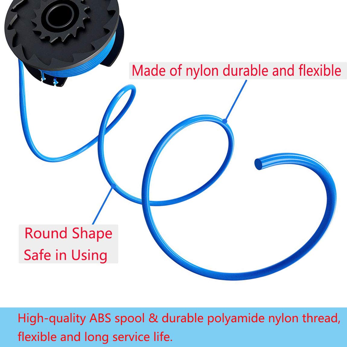 LIYYOO 29092 Replacement Trimmer Spool Line Compatible with Weed Eater