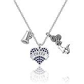 Gzrlyf Cheer Necklace Cheerleader Jewelry Cheerleading Gifts Cheer Gifts for Cheerleaders