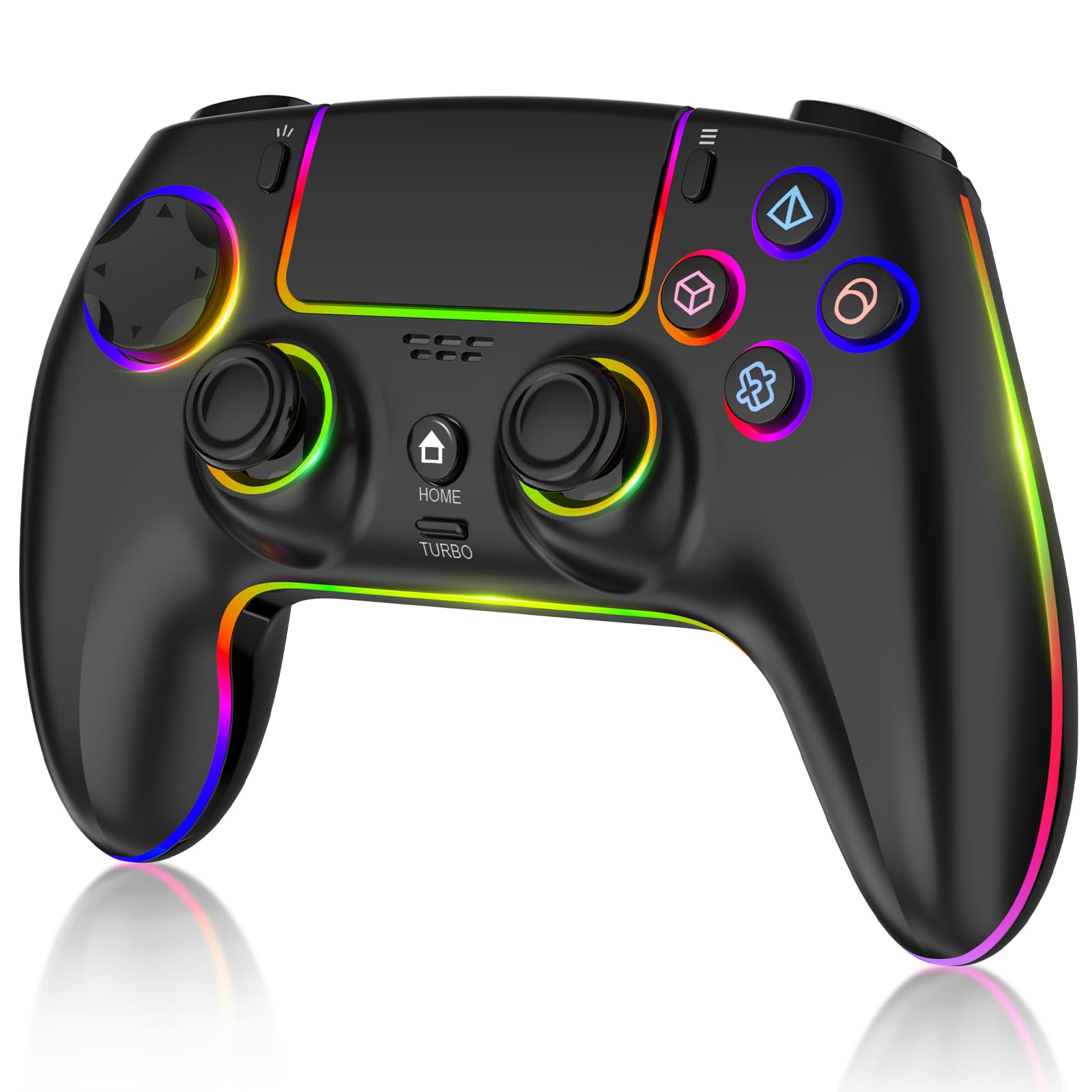 Photo 1 of **FOR PARTS ONLY**Wireless Pro Controller For PS-5/PC/MAC/iOS/Android/Steam Deck, Gamepad with 7 Variable Color RGB Lights/Hall Effect Joystick/Dual Vibration/Turbo/Programmable/Headset Jack/Touchpad/1500 mAh Battery