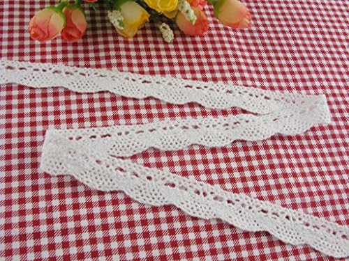 (1.7cm )3/4"*20yard white delicate cotton Crochet lace trim Wedding Sewing