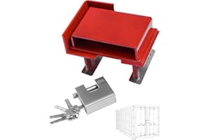 Autoholic Upgrate Shipping Container Lock Box Bolt On Heavy Duty Shipping Container Accessories with Padlock & 5 Keys Shipping Container Door Lock Cover Cargo Safety V2.0