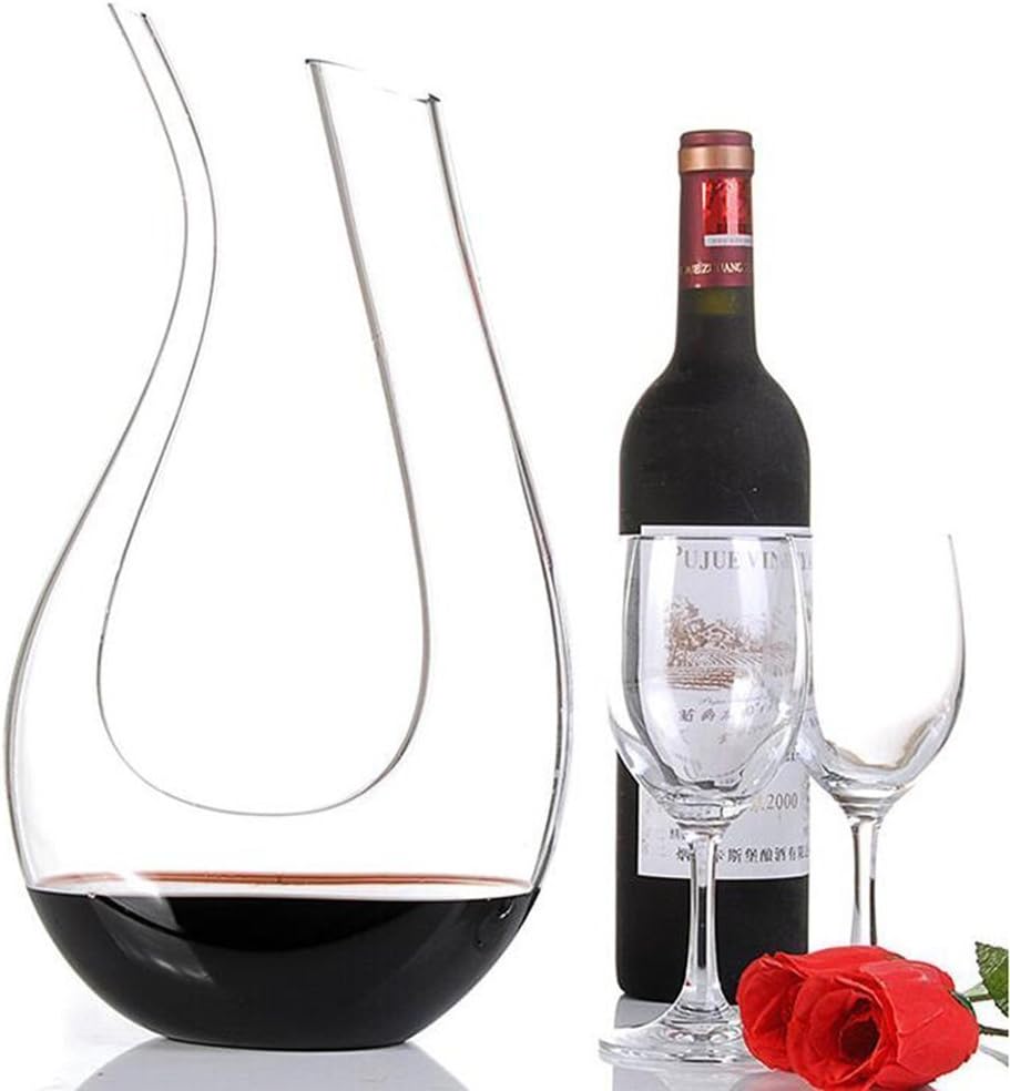 Wine Decanter,Towinle Red Wine Carafe Leadfree Crystal Glass Wine Aerator Wine Presents Accessories (1200 Milliliter) - Image 4