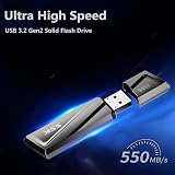 SSK 128GB USB C SSD Flash Drive 550MB/s Fast USB 3.2 Gen2 Memory Stick Pen Drive view 5