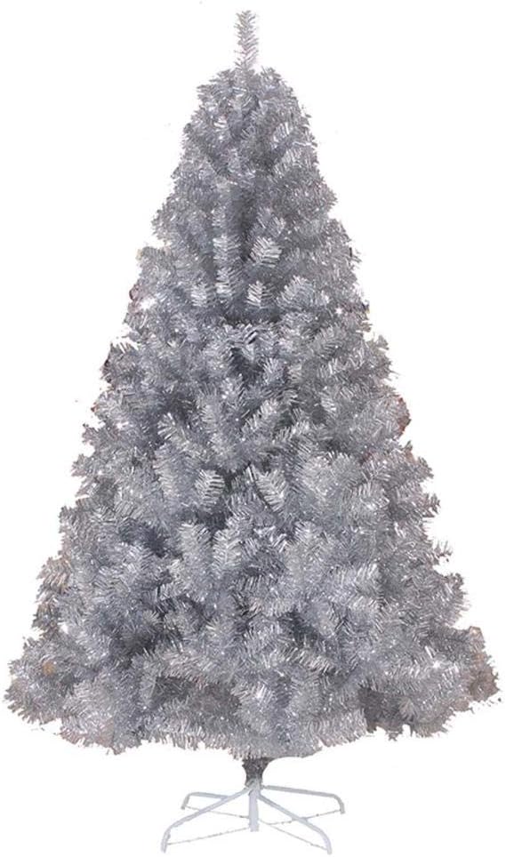 QEWR 4/5/6/7/8ft Silver Christmas Tree Artificial Xmas Tree Branches