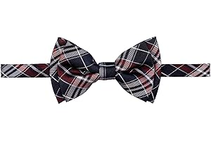 Retreez Stylish Plaid Checkered Woven Microfiber Pre-tied Boy's Bow Tie