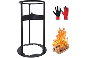 HANPIU XL Maul Wood Splitter with Gloves, Log Splitters for Firewood Kindling Splitter for Wood Heavy Duty Cast Iron Firewood Splitter for Campfires Fireplace Camping - Portable Manual Log Splitter