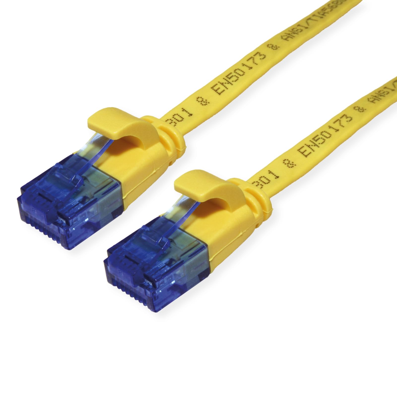 VALUE Patch Cable Cat.6A (Class EA) UTP Extra Flat Yellow 1.5m