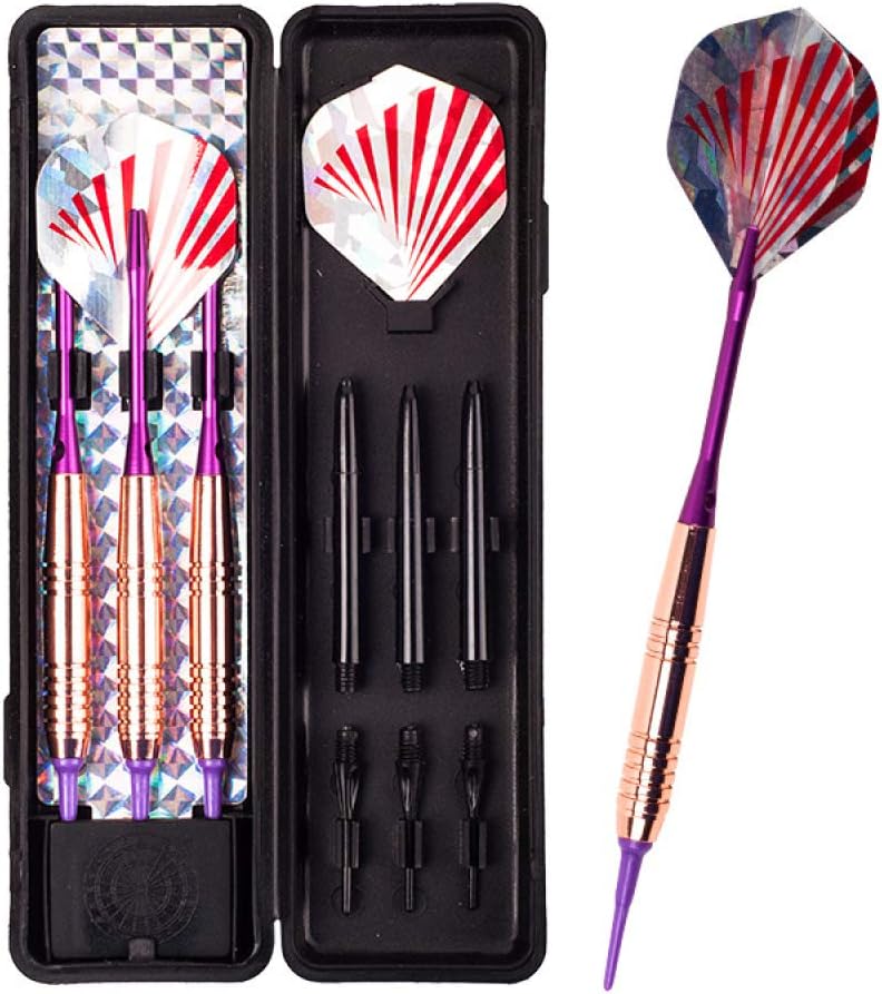 Darts Professional Soft 18G Safety Flying Standard Electronic Darts Pin Type Rose Gold Darts Set