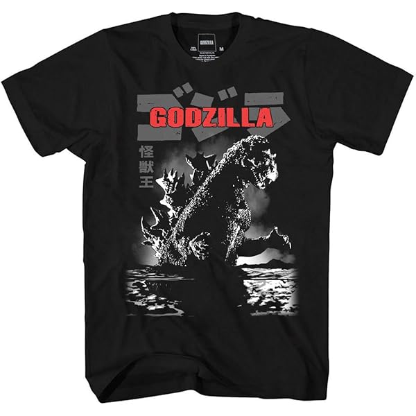 Amazon.com: Godzilla Officially Licensed Japanese Logo Mens