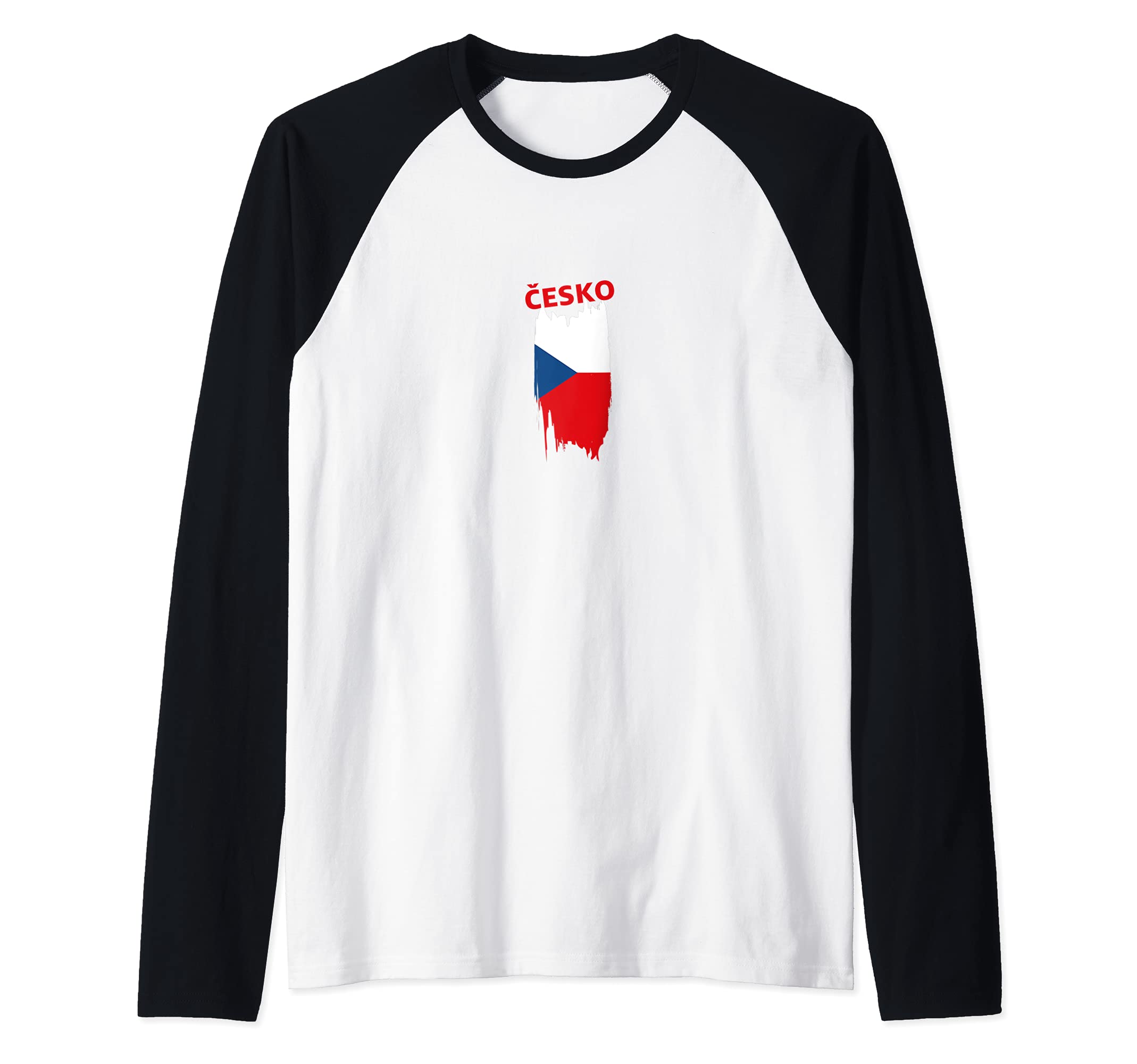 Flag Czech Republic Raglan Baseball Tee